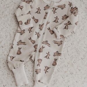 Bencer and Hazelnut Bunnies zipsuit