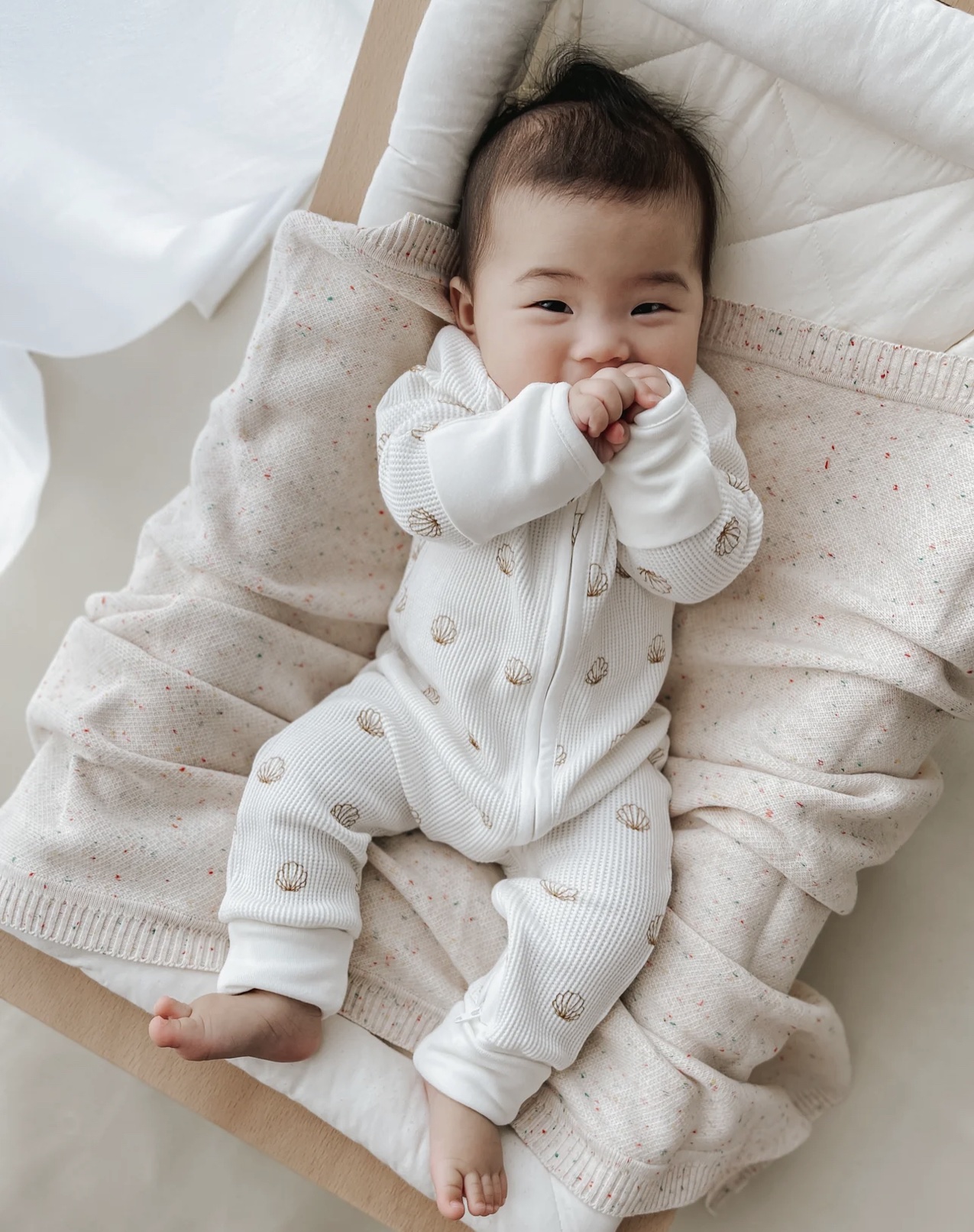 Woven Kids Shell Waffle Zip Suit - 0000 (newborn) - Image 2