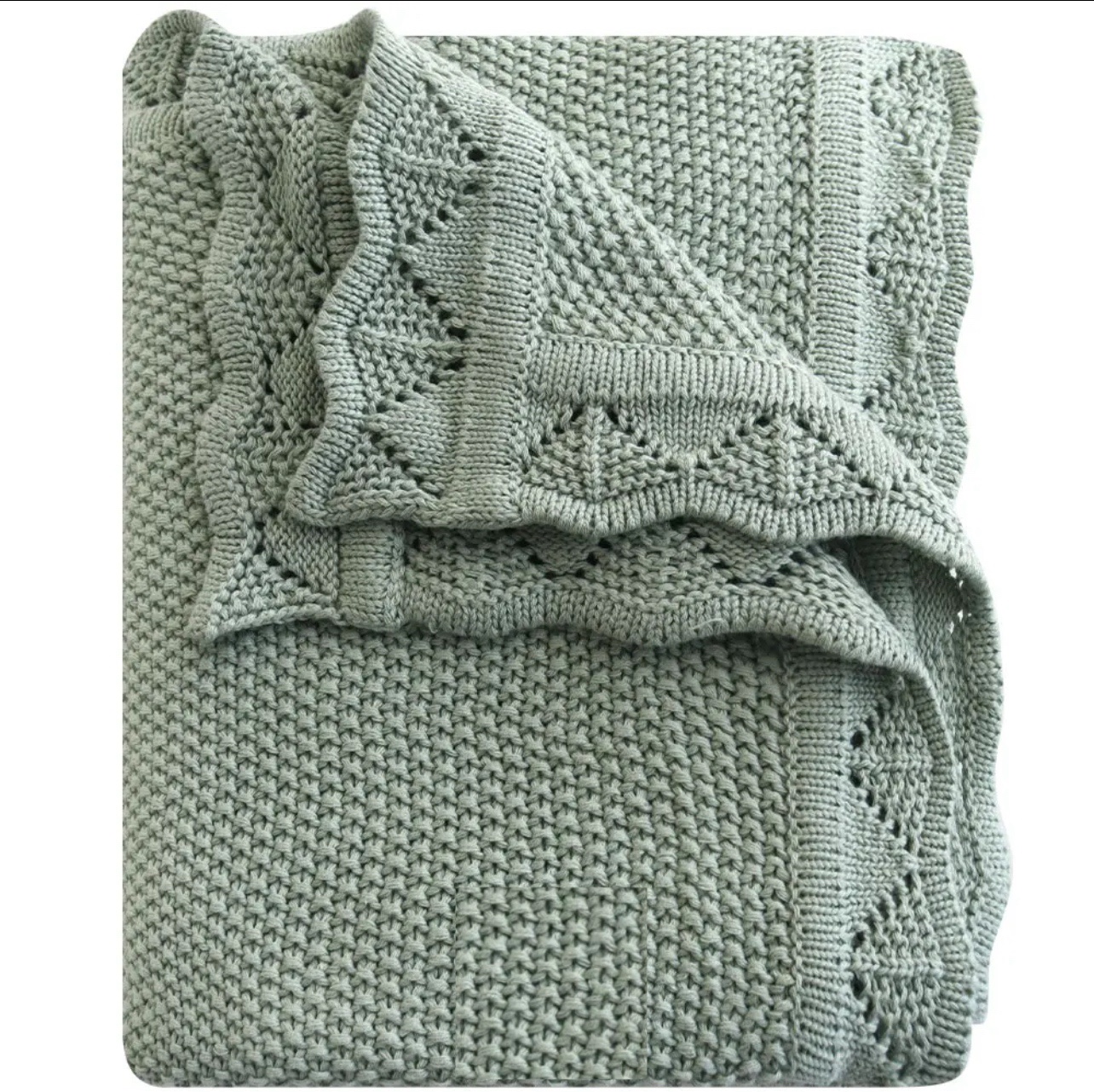Heirloom Knit Blanket - White