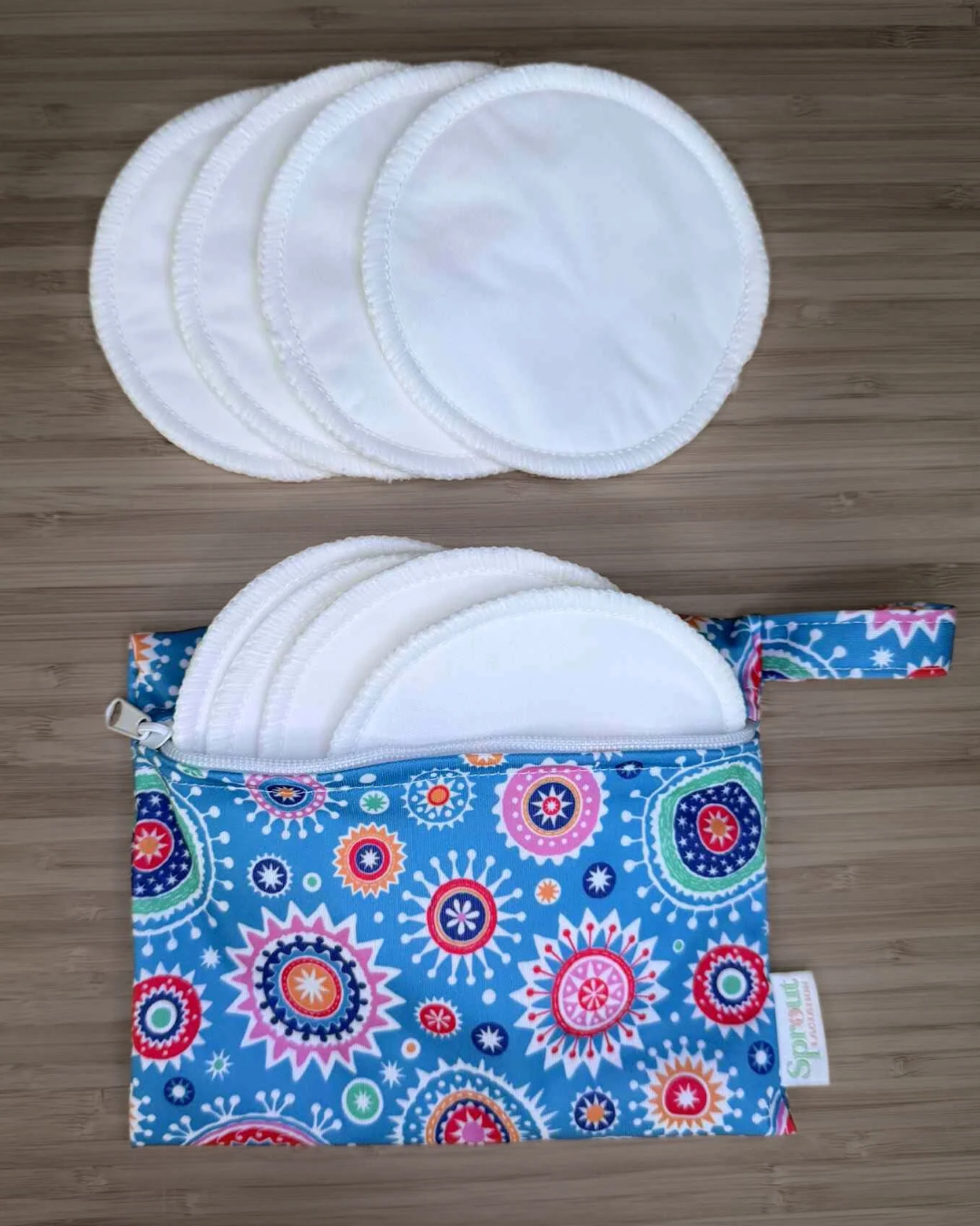 Reusable Bamboo breast pads - Mandala 8 pack