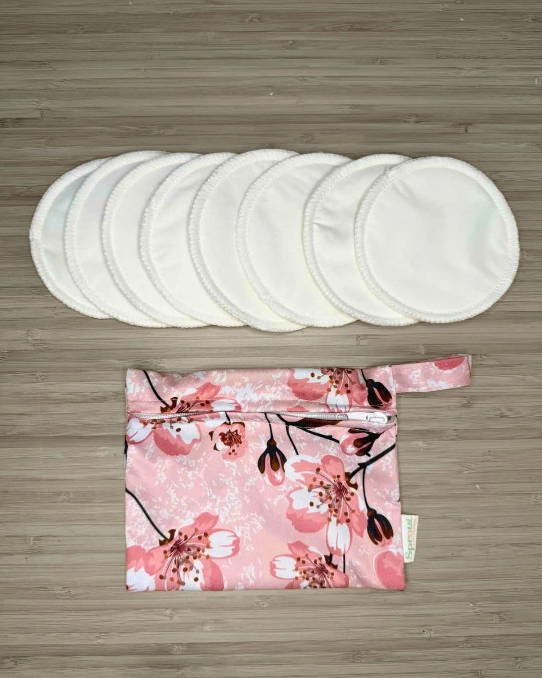 Reusable Bamboo breast pads offer superior- Cherry Blossom 8 pack
