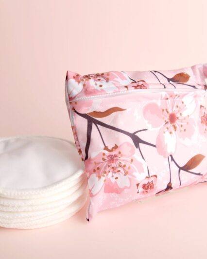 Reusable Bamboo breast pads offer superior- Cherry Blossom 8 pack