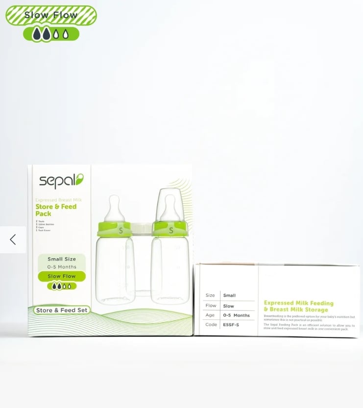 Expressed Breast Milk Store & Feed Pack | Small Teat | Slow Flow